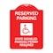 Signmission Reserved Parking State Disabled Parking Permit Required Handicapped Alum, 18" x 24", RW-1824-23008 A-DES-RW-1824-23008 - alternate 1
